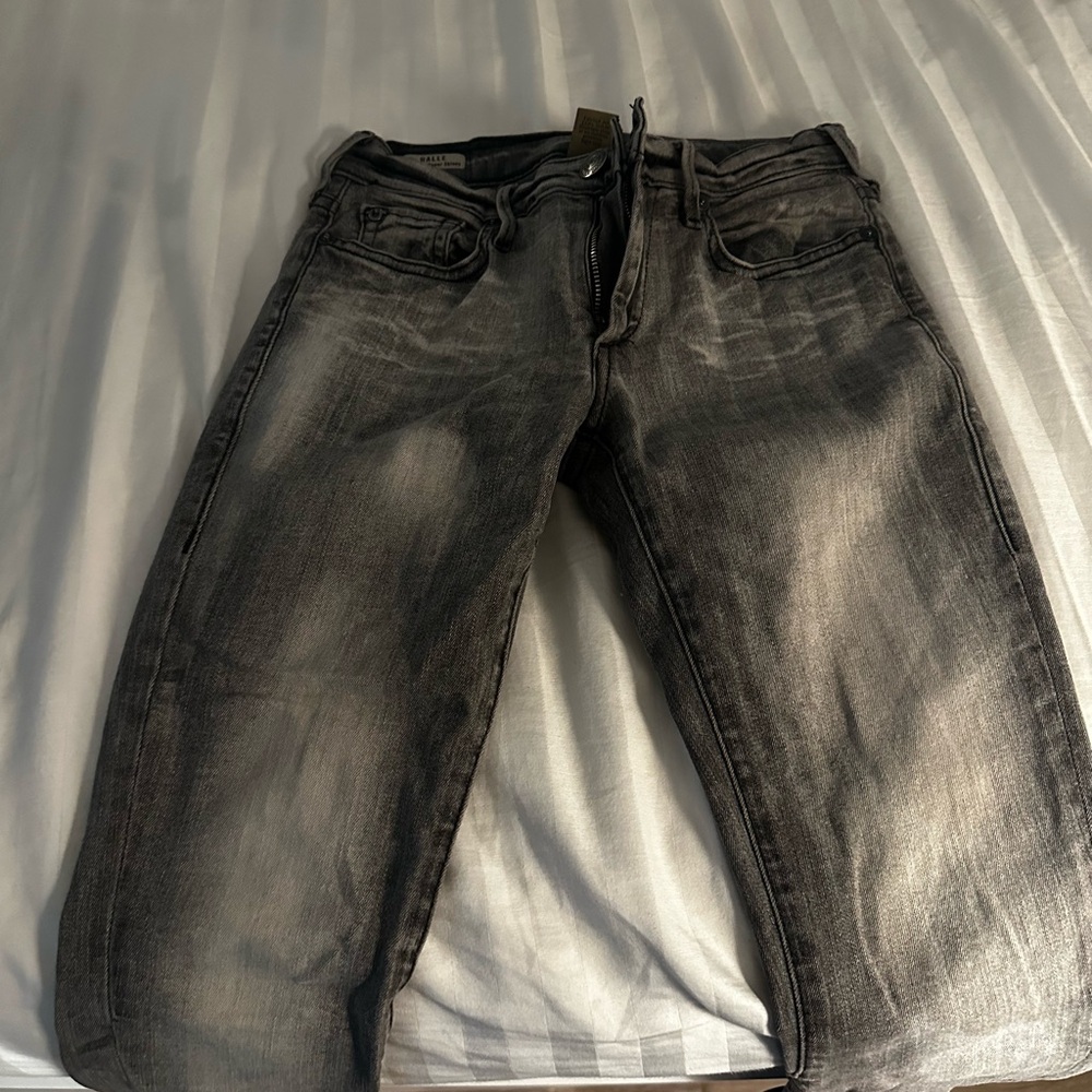 True Religion Gray Ankle Jeans